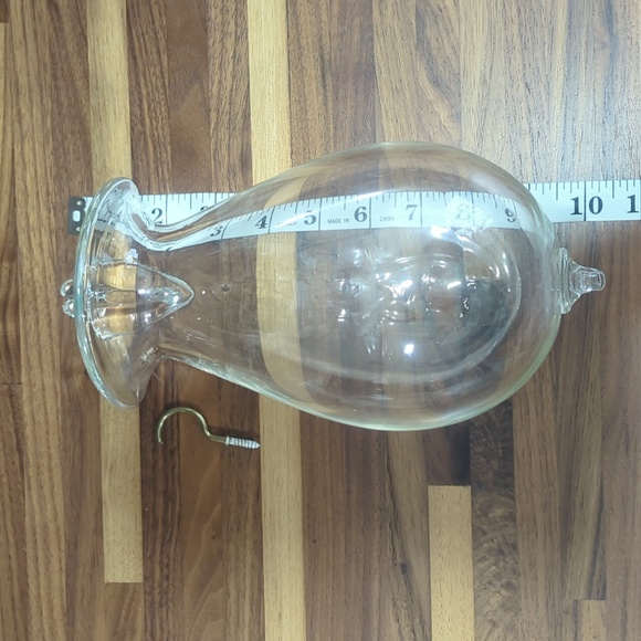 Handmade glass wall mounted aquarium or vase with hook - Picture 2 of 7